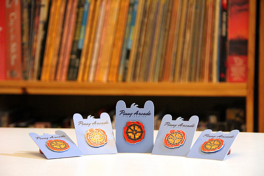 Burning Wheel Pinny Arcade Enamel Pin